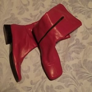 Red gogo boots